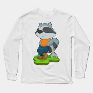 Racoon Handyman Wrench Long Sleeve T-Shirt